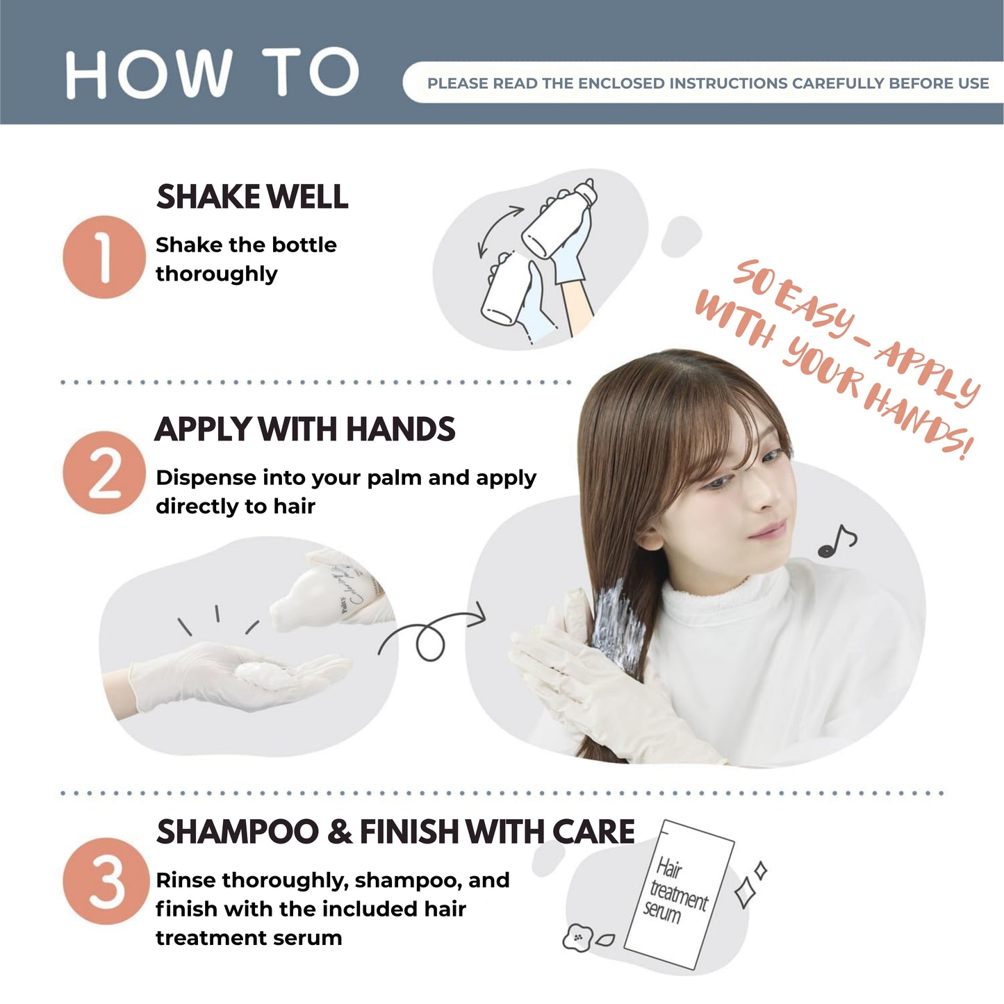 Palty Coloring Milk Hair Dye Kit โ Secret Brown Japanese Hair Dye Made in Japan