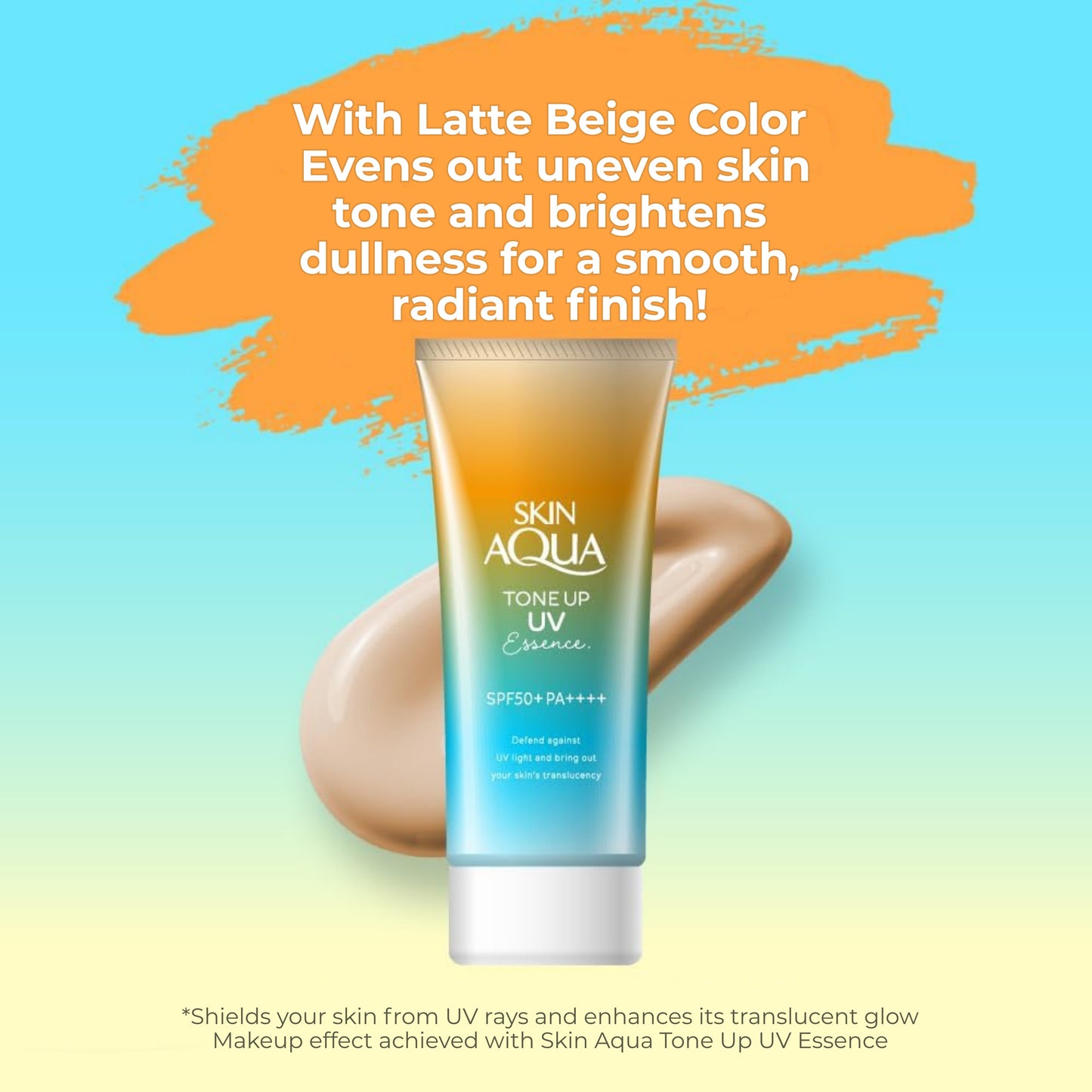 Skin Aqua Tone Up UV Essence Sunscreen, Latte Beige, 2.8 oz (80 g) - SPF50+/PA++++