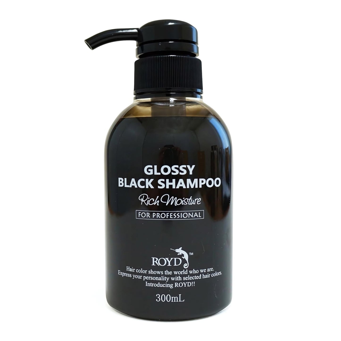 ROYD Color-Depositing Shampoo Glossy Black 10.1 fl oz (300 mL) – Protects and Maintains Deep Black Hair Color Japanese Hair Color Shampoo Made In Japan