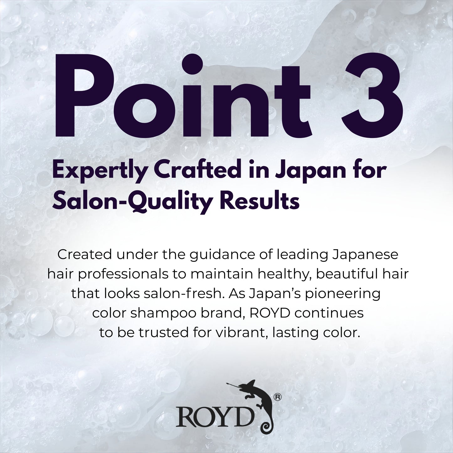 ROYD Color-Depositing Shampoo Glossy Black 10.1 fl oz (300 mL) – Protects and Maintains Deep Black Hair Color Japanese Hair Color Shampoo Made In Japan