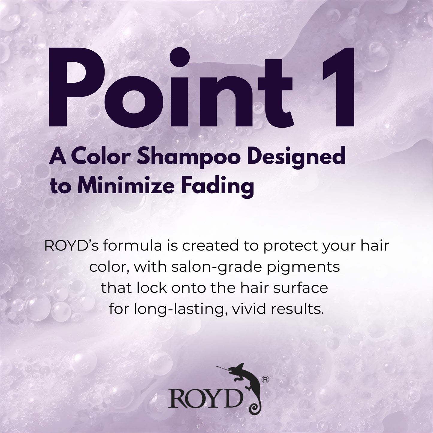 ROYD Color-Depositing Purple Shampoo 10.1 fl oz (300 mL) – Neutralizes Yellow Tones & Brightens Blonde, Silver, and Bleached Hair Japanese Hair Color Shampoo Made In Japan
