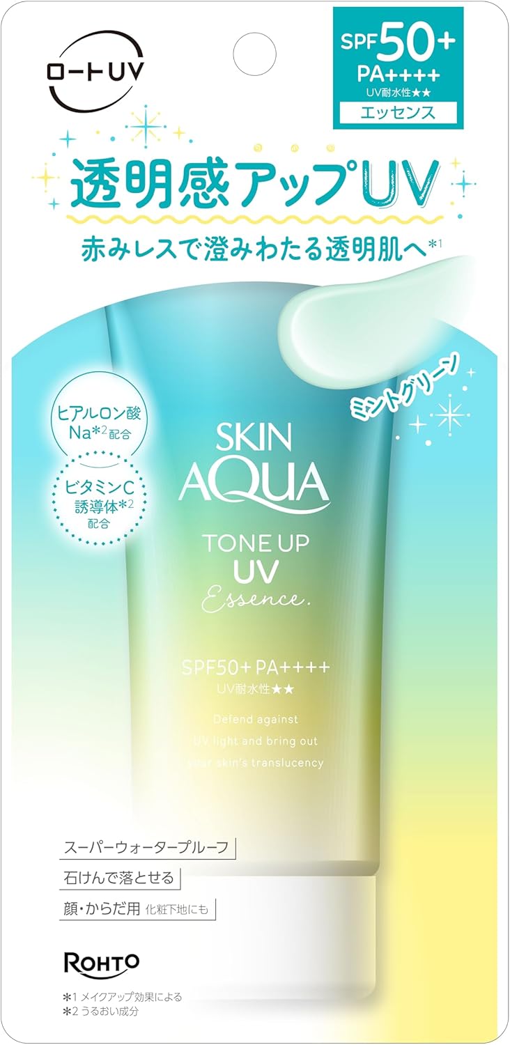 Skin Aqua Tone Up UV Essence Sunscreen, Mint , 2.8 oz (80 g) - SPF50+/PA++++