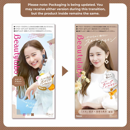 Hoyu Beautylabo Whip Foam Hair Color Kit – Sweet Brown Japanese Hair Dye Made in Japan