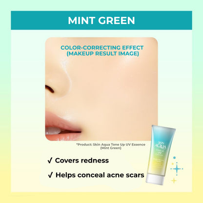Skin Aqua Tone Up UV Essence Sunscreen, Mint , 2.8 oz (80 g) - SPF50+/PA++++