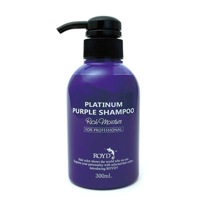 ROYD Color-Depositing Purple Shampoo 10.1 fl oz (300 mL) – Neutralizes Yellow Tones & Brightens Blonde, Silver, and Bleached Hair Japanese Hair Color Shampoo Made In Japan