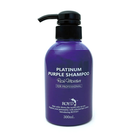 ROYD Color-Depositing Purple Shampoo 10.1 fl oz (300 mL) – Neutralizes Yellow Tones & Brightens Blonde, Silver, and Bleached Hair Japanese Hair Color Shampoo Made In Japan