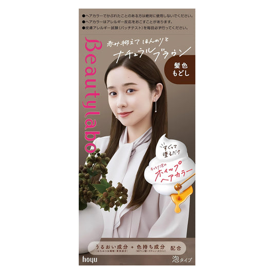 Hoyu Beautylabo Whip Foam Hair Color Kit – Natural Brown Return Japanese Hair Dye Made in Japan