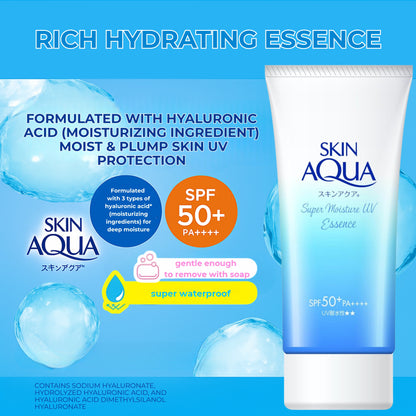 Skin Aqua Super Moisture UV Essence, 2.8oz (80g) - SPF50+/PA++++
