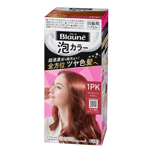 Blaune Foam Color 1PK – Pinkish Brown | Japanese Hair Dye Made in Japan