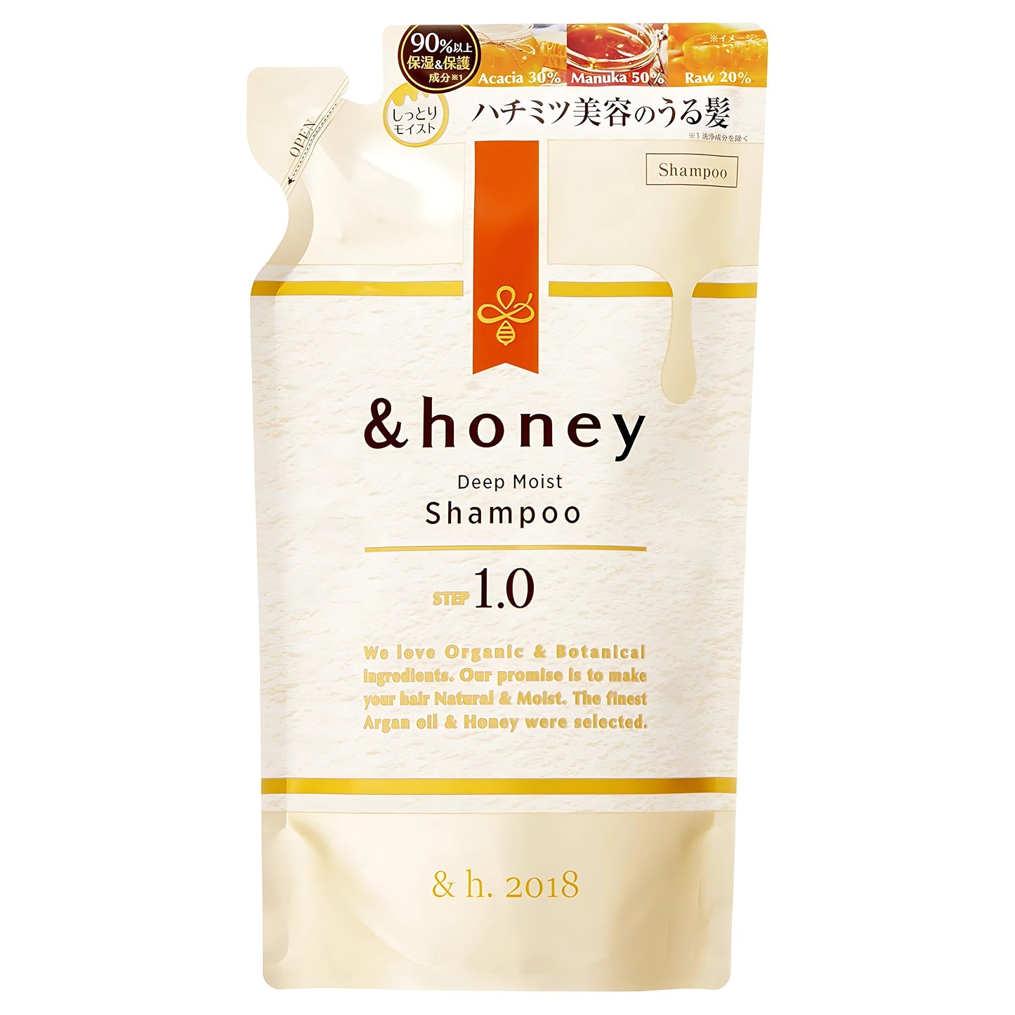 &honey Deep Moist Hair Shampoo Refill Step 1.0-  12.3 fl oz (350g)