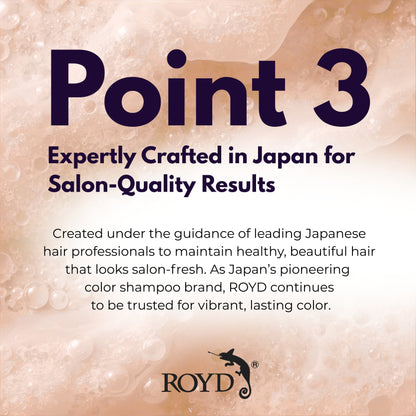 ROYD Color-Depositing Shampoo Virgin Brown 10.1 fl oz (300 mL) – Enhances and Maintains Rich Brown Hair Color Japanese Hair Color Shampoo Made In Japan