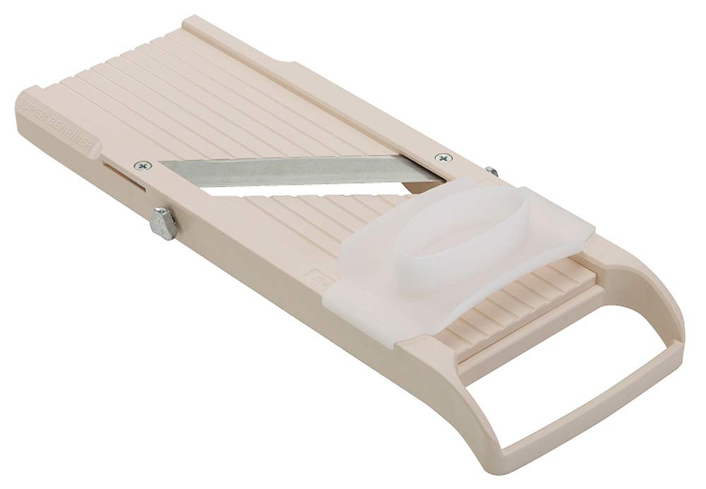 Benriner Super Standard Mandoline Slicer, Beige, 4 Stainless Steel Blades