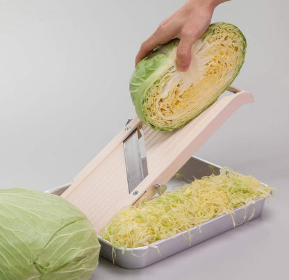 Benriner Super Standard Mandoline Slicer, Beige, 4 Stainless Steel Blades